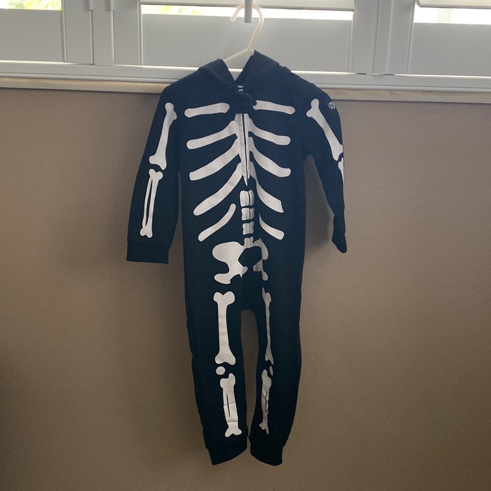 Halloween costume Skeleton Overall size 2T
